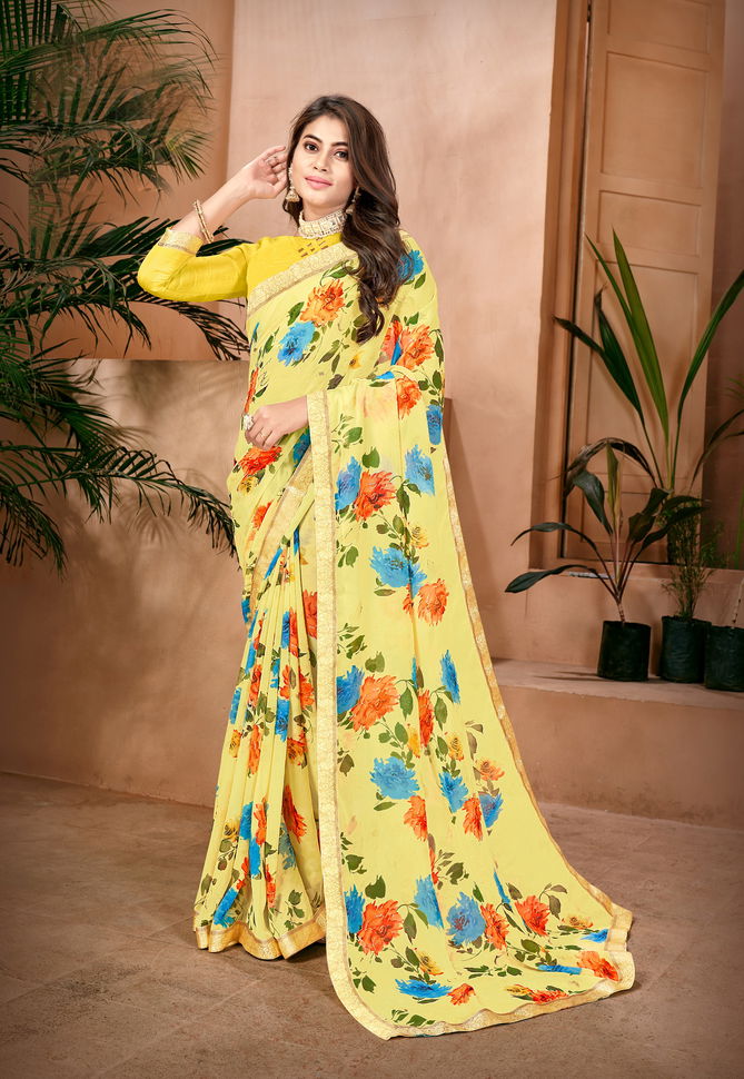 Jyoti S1602 Floral Printed Daily Wear Sarees Catalog
